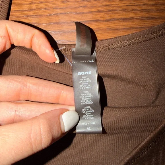 SKIMS Women's Tank Top in Mocha Brown Size 4X - Picture 4 of 5